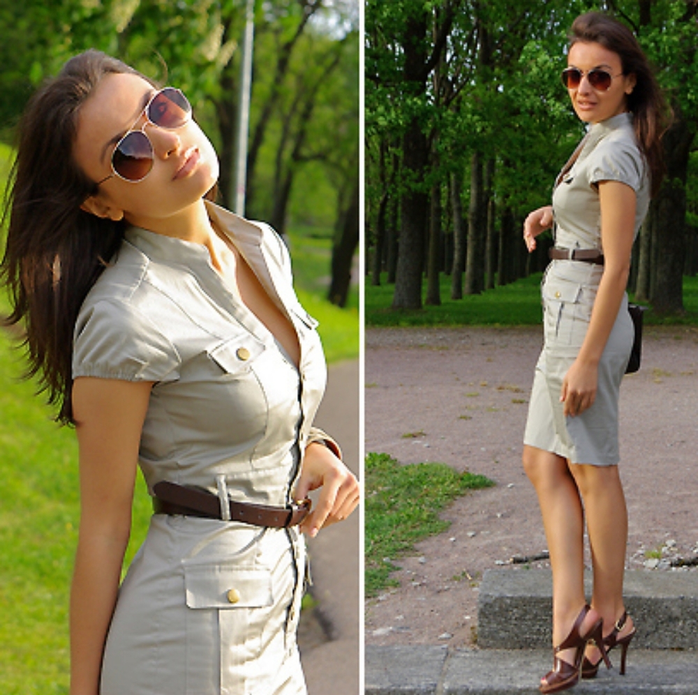 H&M Safari Dress in Gray